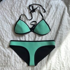 triangl neoprene green bikini